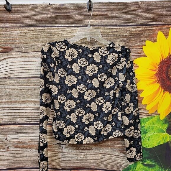 Nasty Gal Collection Black/tan floral Size 4 NWT - Picture 6 of 10